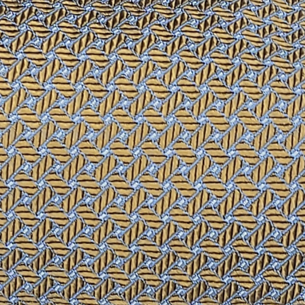 Brooks Brothers Gold Blue Herringbone Geometric Silk Tie 59 X 3.5
